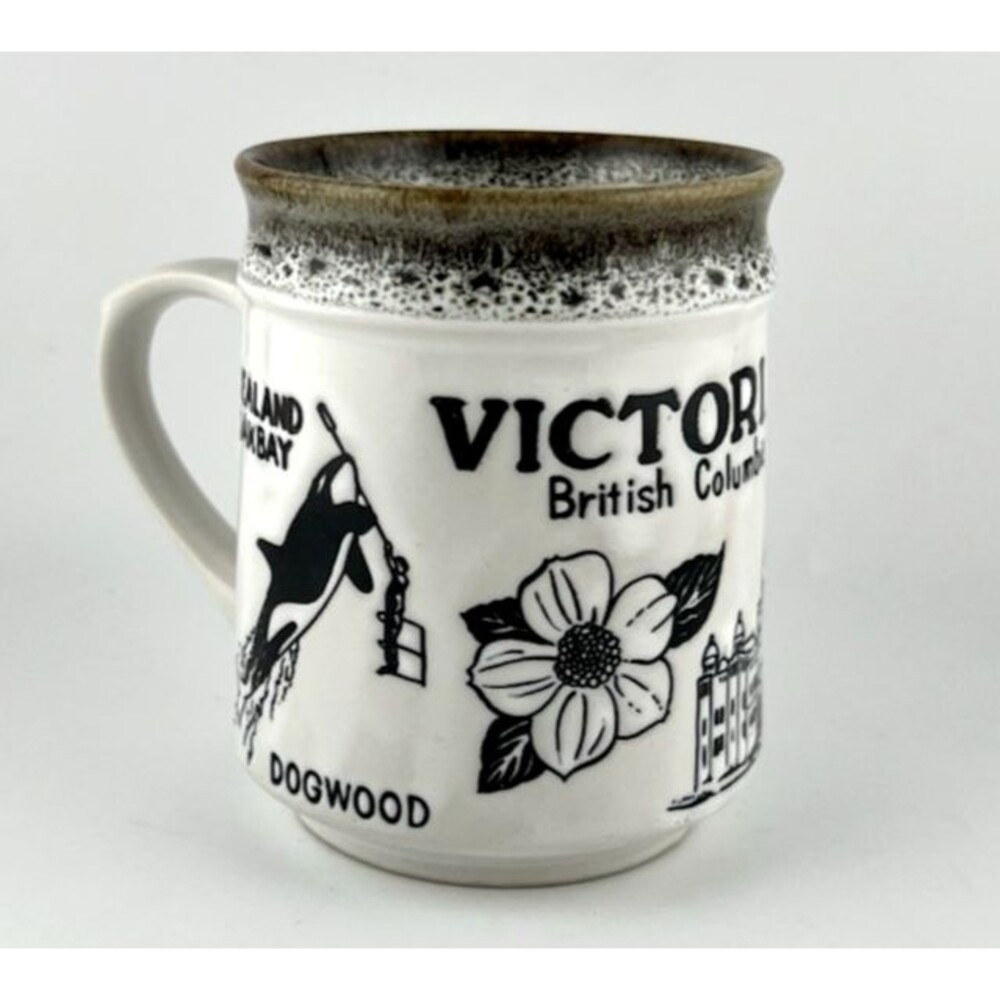 VICTORIA British Columbia Coffee Mug Cup Parliament Sealand Oakbay Dogwood JAPAN